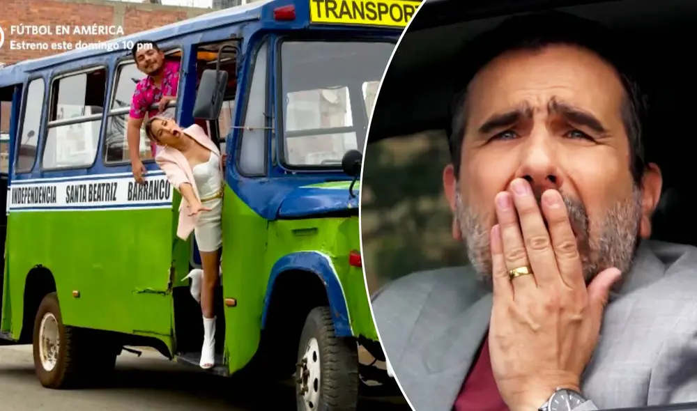 Macarena Montalbán se volvió cobradora en "Al fondo hay sitio" y Diego Montalbán no pudo creerlo. Foto: América TV Macarena Montalbán se volvió cobradora en "Al fondo hay sitio" y Diego Montalbán no pudo creerlo. Foto: América TV