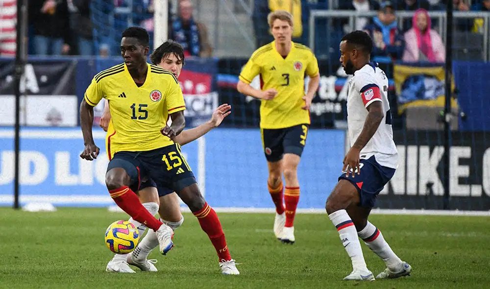 Los cafeteros jugaron ante Estados Unidos en California. Foto: selección Colombia