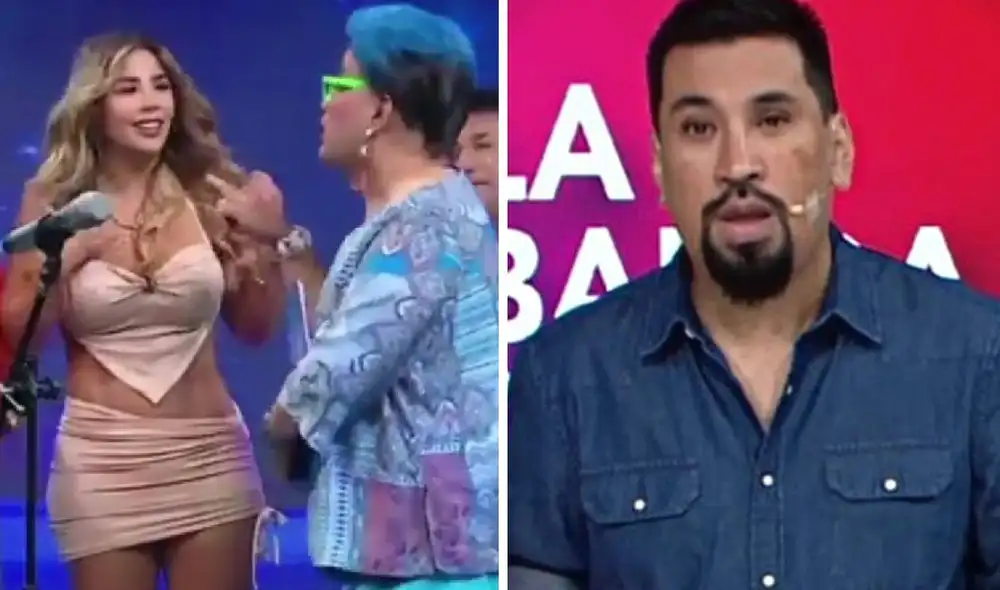 Gabriela Serpa es troleada por Jorge Benavides. Foto: captura de ATV y América TV