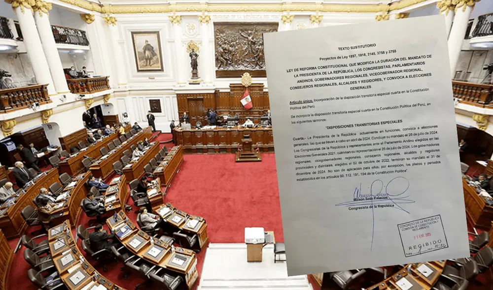 Acción Popular presenta texto sustitutorio. Foto: Composición LR Acción Popular presenta texto sustitutorio. Foto: Composición LR