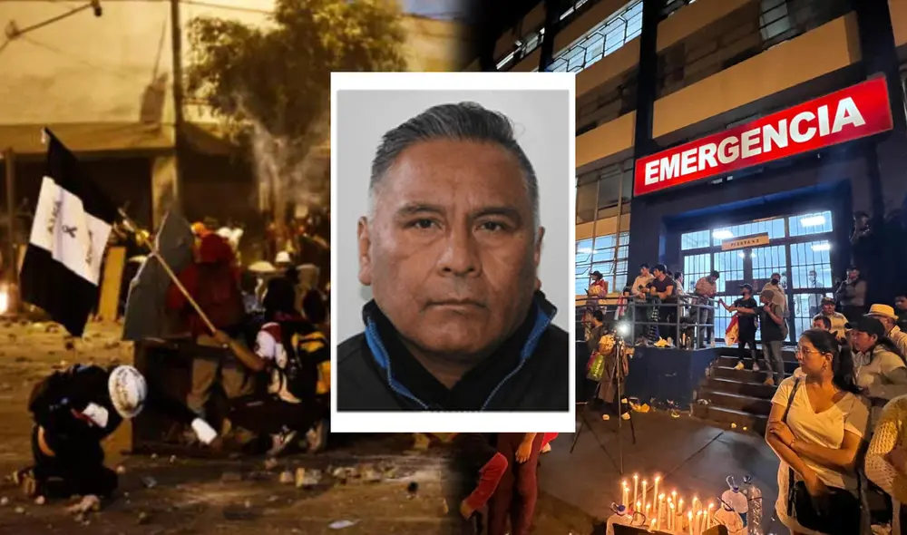 Victor Raúl Santisteban falleció en la noche del 28 de enero durante las marchas en Lima. Foto: composición LR/Omar Coca/El Popular/URPI-LR