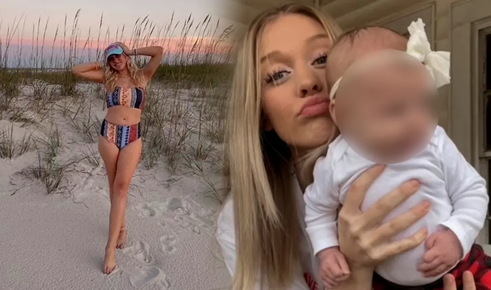 En la primer foto, Bri Blanton tiene 8 meses de embarazo. Foto: Daily Mail