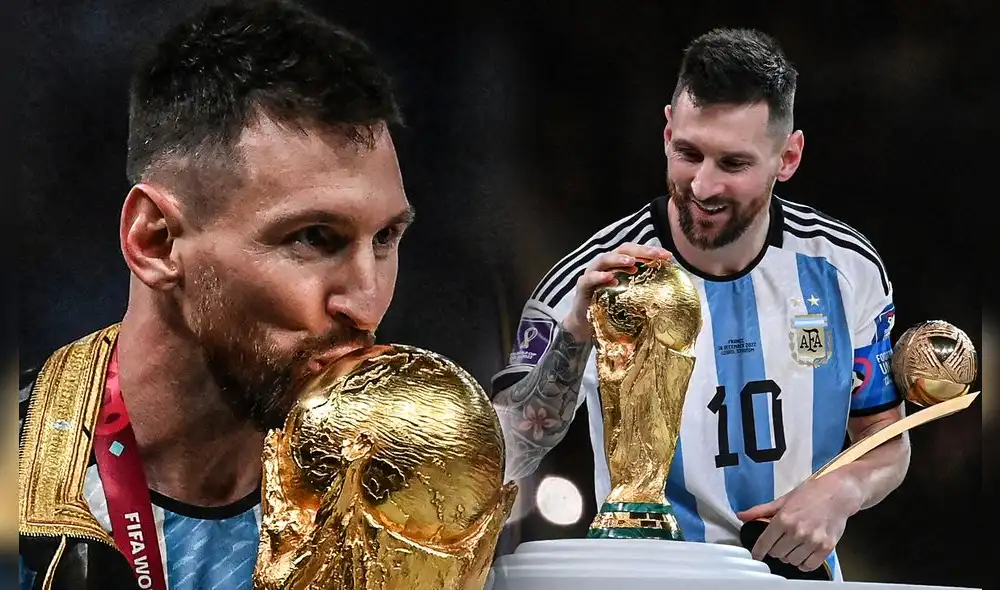 Lionel Messi anotó dos goles en la final del Mundial Qatar 2022. Foto: composición LR/AFP