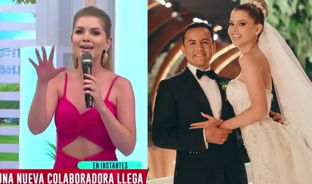 Brunella Horna sorprendió a sus seguidores al presentarse en "América hoy". Foto: composición LR/ captura de América TV/ @brunehorna/Instagram