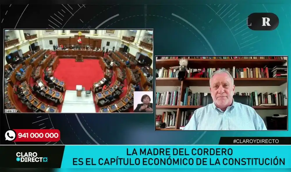 Augusto Álvarez Rodrich en "Claro y Directo". Foto: LR+ Augusto Álvarez Rodrich en "Claro y Directo". Foto: LR+