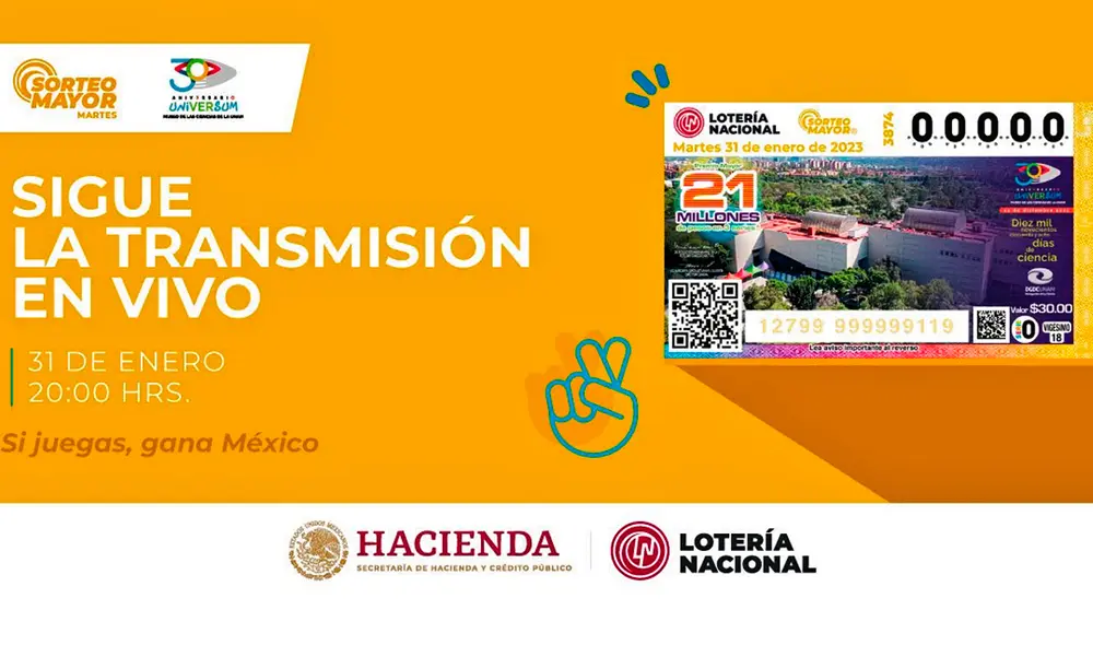 El Sorteo Mayor repartirá 21 millones de pesos a los afortunados. Foto: Twitter/Lotenal