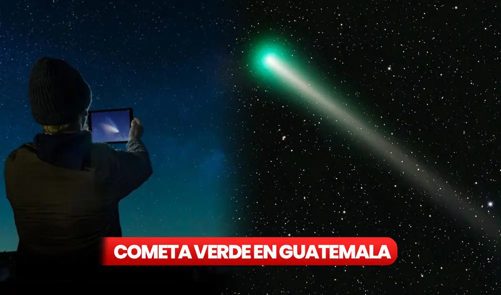 Para ver el cometa verde en Guatemala debes estar alejado de las luces artificiales. Foto: composición LR/ Metro Noticias/ Sky Map