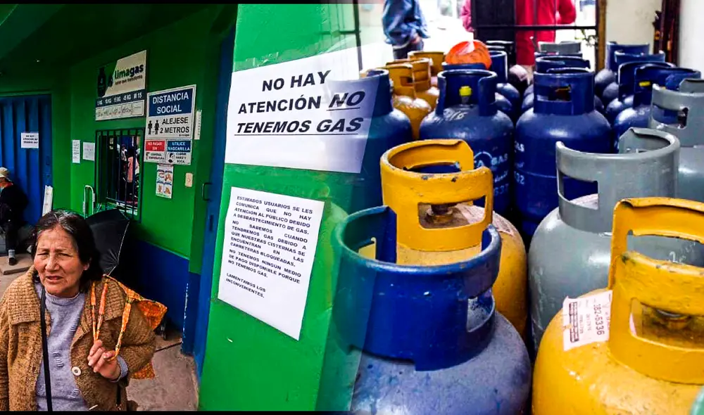 Ciudadanos acampan para conseguir gas en Cusco. Foto: composición Fabrizio Oviedo/ Alexander Flores-LR