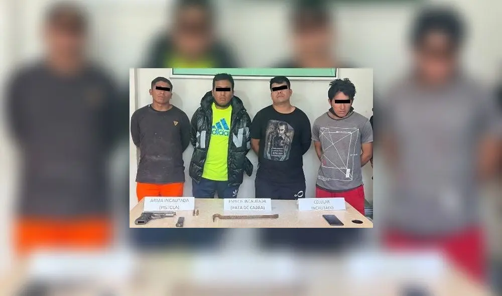 Marcas fueron llevados a la comisaría de Miramar. Foto: PNP Marcas fueron llevados a la comisaría de Miramar. Foto: PNP