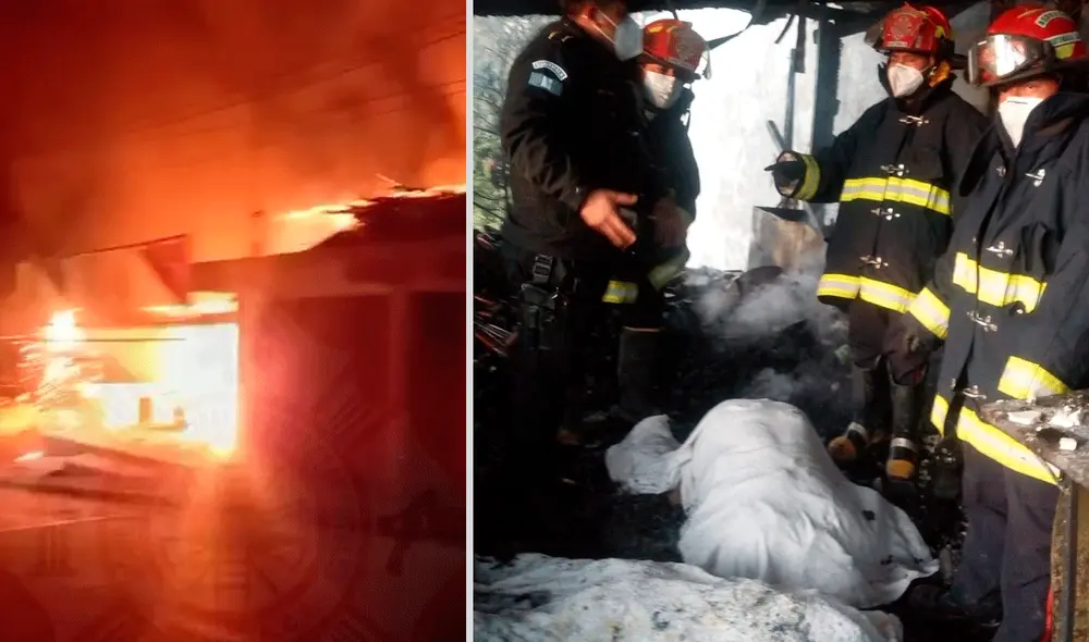 7 personas murieron en un incendio que se registró en una casa de la zona 1 e Sibinal, San Marcos. Foto: Bomberos Municipales Departamentales