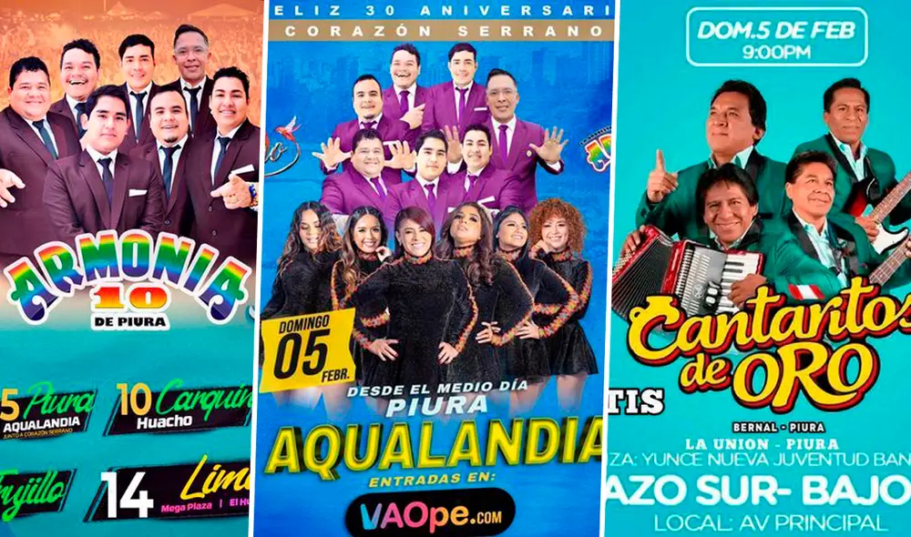 Agrupaciones musicales llegarán a fiestas de carnaval en Piura. Foto: La República.