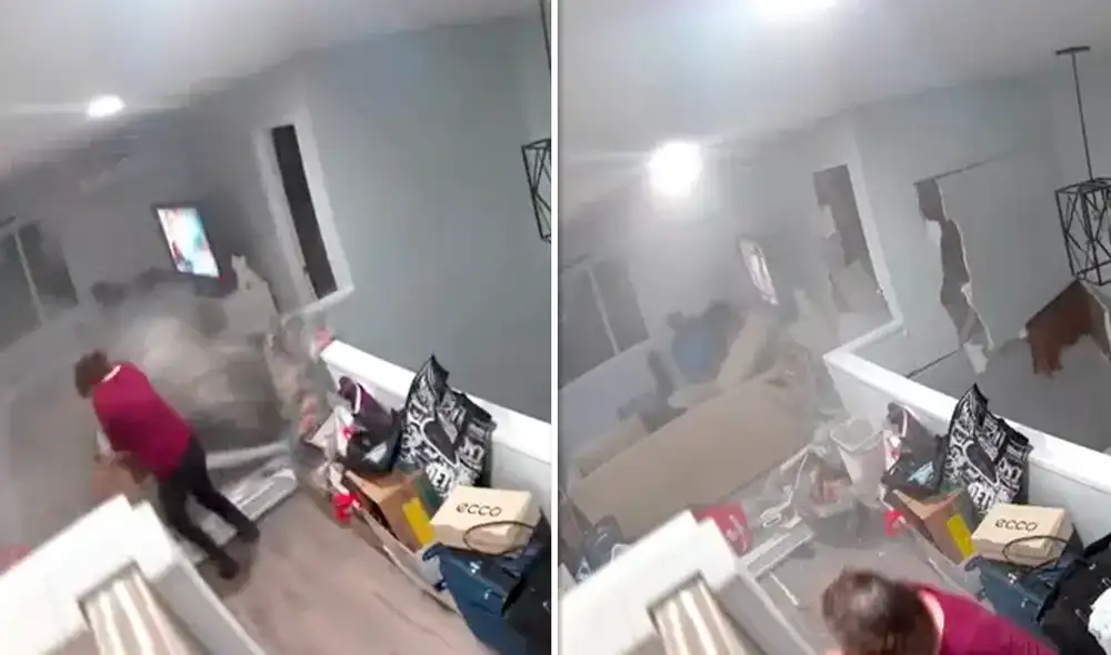 Una pesada roca atravesó esta vivienda en Hawái y casi termina con la vida de una de sus habitantes. Foto: composición LOL/captura de Twitter/@maxrrrod