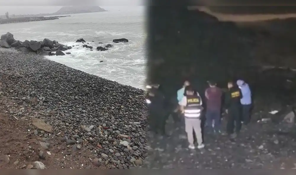 Cadáver de hombre quedó varado en playa Los Delfines de Miraflores. Foto: composición El Popular Cadáver de hombre quedó varado en playa Los Delfines de Miraflores. Foto: composición El Popular