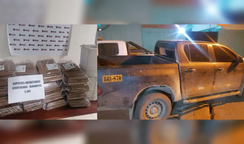 PNP incautó mercancia de dinamita. Foto: Ancashnoticias PNP incautó mercancia de dinamita. Foto: Ancashnoticias