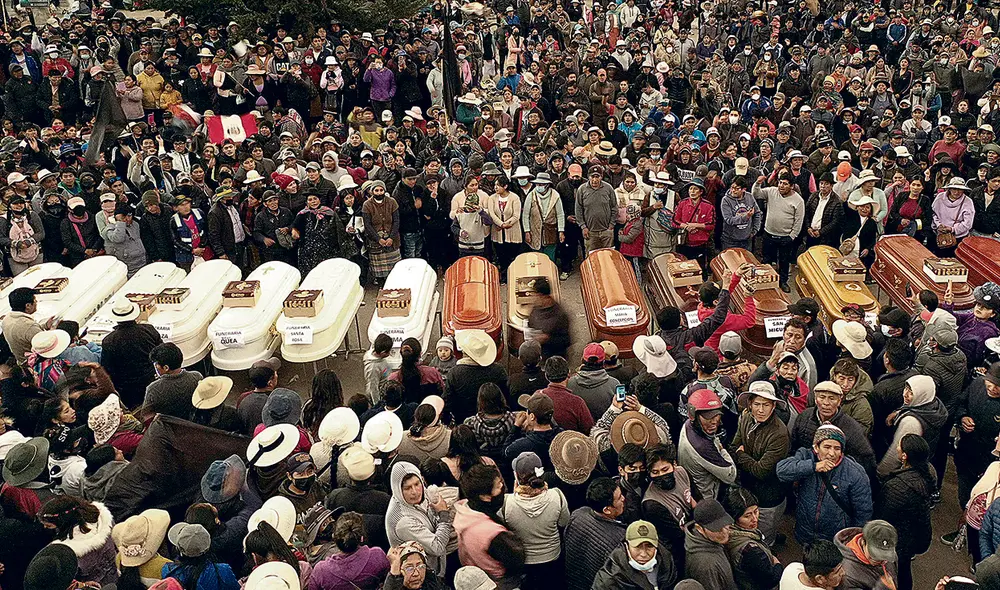 Puno. A inicios de enero, 18 personas fallecieron en un solo día en las protestas en Juliaca. Foto: EFE
