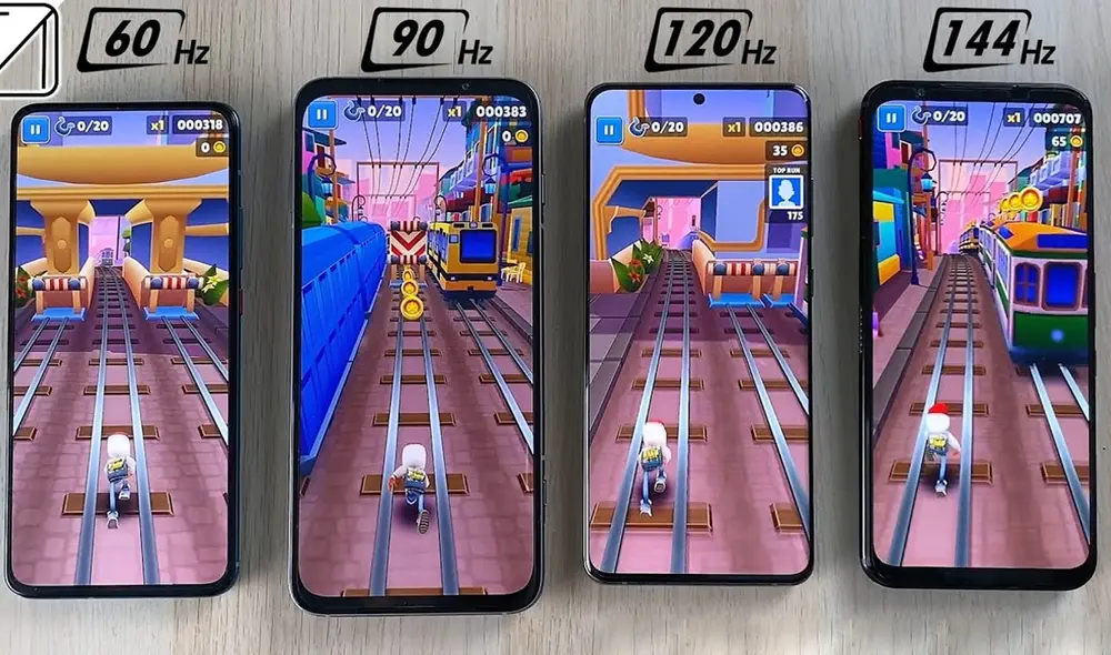 Descubre qué significan las pantallas de 60, 90, 120 y 144 Hz en los móviles. Foto: Genbeta