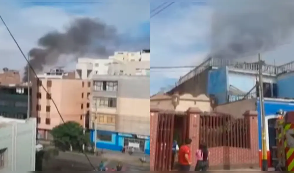 incendio en Breña consumió el último piso de vivienda. Foto: difusión incendio en Breña consumió el último piso de vivienda. Foto: difusión