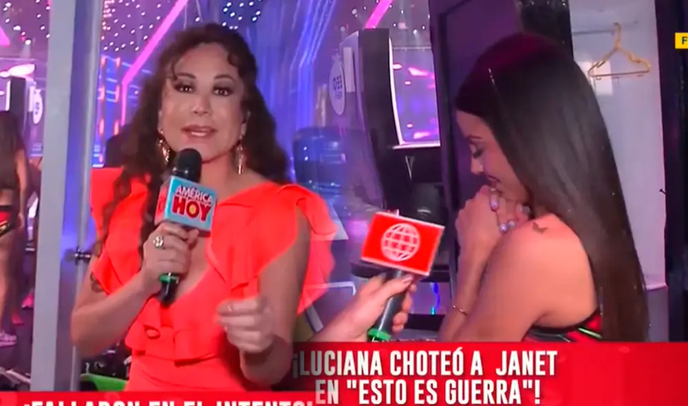 Luciana Fuster 'multiplicó por cero' a Janet Barboza en entrevista. Foto: captura/América TV
