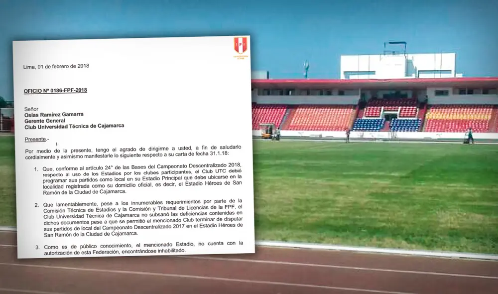 UTC no tenía el estadio Héroes de San Ramón ni el Mansiche habilitados para el comienzo del Torneo de Verano 2018. Foto: composición GLR/FPF/RPP