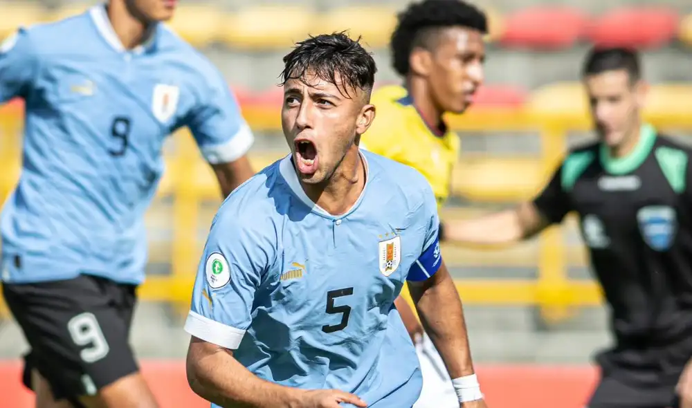 Fabricio Díaz anotó el primer gol de cuadro charrúa ante Ecuador. Foto: Uruguay/Twitter Fabricio Díaz anotó el primer gol de cuadro charrúa ante Ecuador. Foto: Uruguay/Twitter