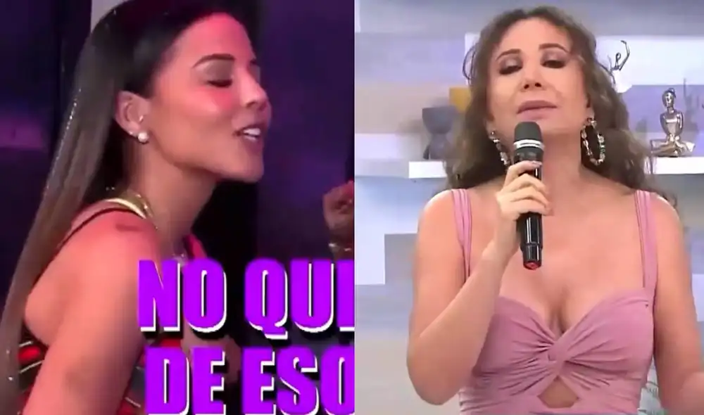 Janet le respondió a Luciana Fuster. Foto: composición LR/captura América TV - Video: América TV Janet le respondió a Luciana Fuster. Foto: composición LR/captura América TV - Video: América TV