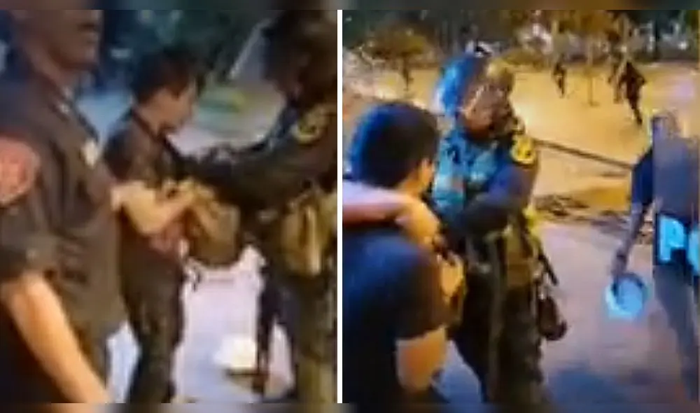 Denuncian que PNP agredió a fotógrafo durante protestas. Foto: composición LR/captura de El Lazarillo / Video: El Lazarillo