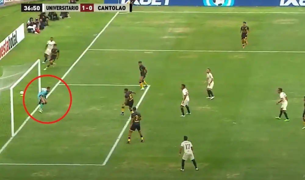 Universitario está ganando 1-0 a la Academia Cantolao en el Monumental. Foto: captura Liga1Max