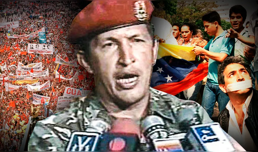Hugo Chávez fue apresado tras el fallido golpe de Estado. Foto: composición LR/Fabrizio Oviedo/AFP