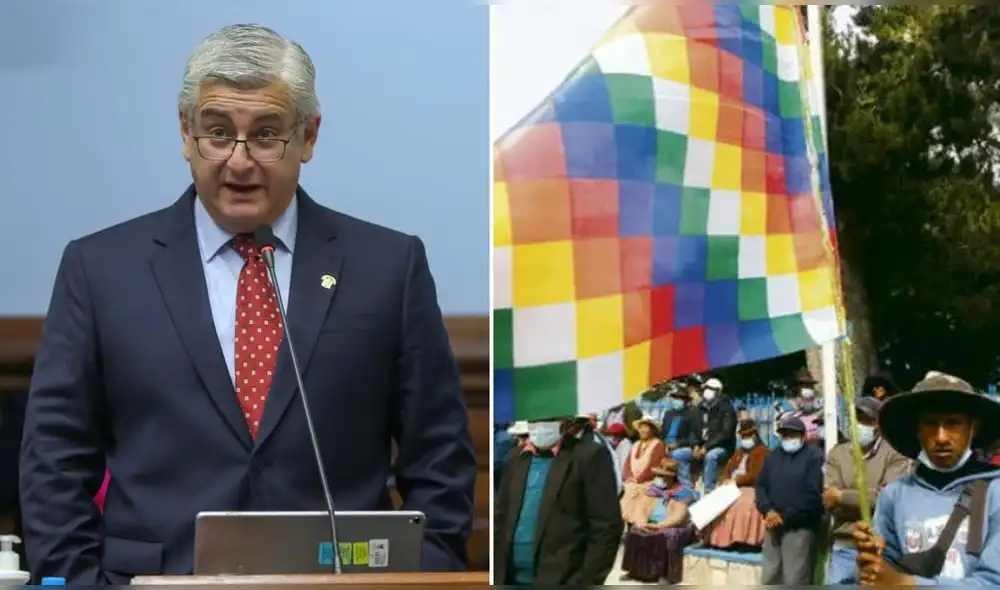 Lizarzaburu se refirió de manera lamentable a la wiphala. Foto: composición LR