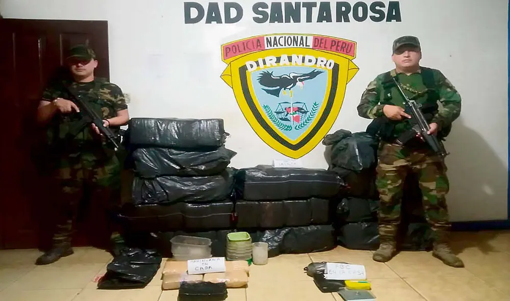 Cargamento. La Dirandro viene asestando duros golpes a las bandas del narcotráfico que operan en el Alto Huallaga. Foto: difusión