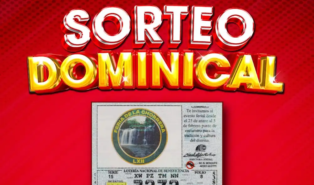 El sorteo Dominical destaca en su impresión a la "Feria de la Chorrera". Foto: Twitter/Lotería Nacional Pmá