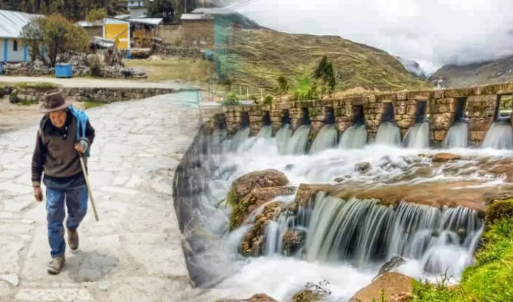 El puente con más de 500 años se ha convertido en un atractivo turístico, ya que posee cascadas llamativas. Foto: composición LR/Pasco Perú/Arqueología prohibida