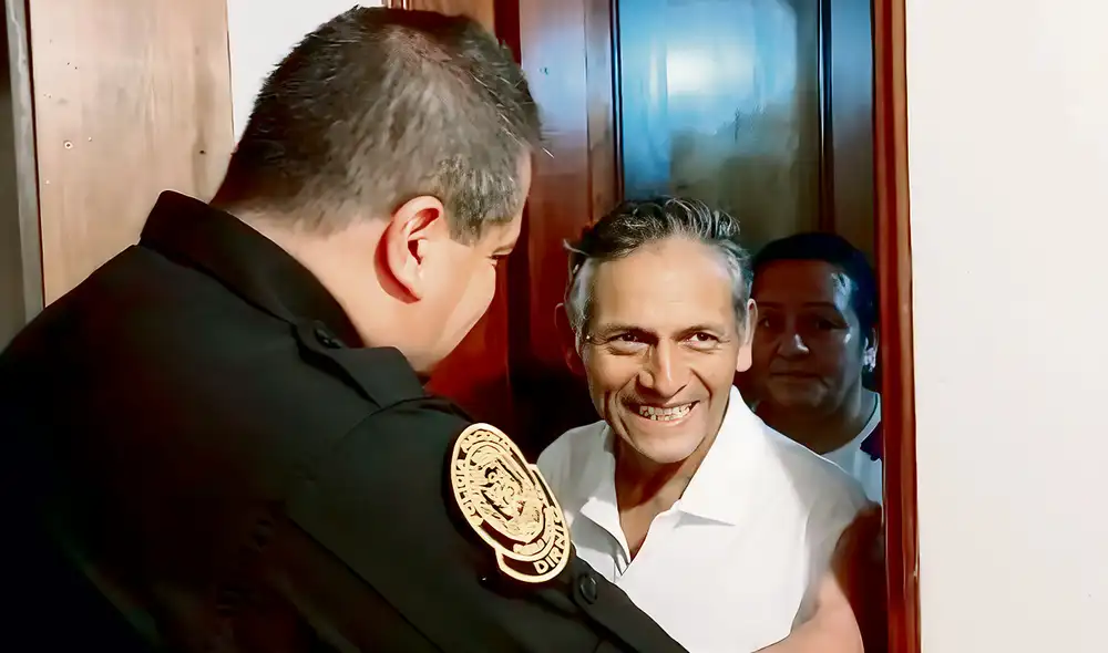 Alivio. El rostro del empresario José Silva Vásquez refleja su felicidad luego de haber escapado. "Aún estoy un poco tembleque", dijo a un oficial de la PNP. Foto: difusión