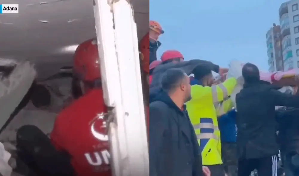 En medio de los escombros, pudo notarse solo la cabeza del niño en movimiento y quien no decía ninguna palabra. Foto: composición LR / capturas / @AlertaNews24. Video: @AlertaNews24 / Twitter En medio de los escombros, pudo notarse solo la cabeza del niño en movimiento y quien no decía ninguna palabra. Foto: composición LR / capturas / @AlertaNews24. Video: @AlertaNews24 / Twitter