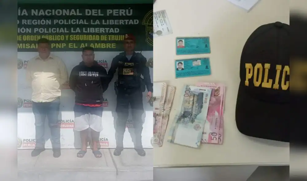Presuntos estafadores fueron detenidos cuando huían en Trujillo. Foto: Sergio Verde / URPI-LR