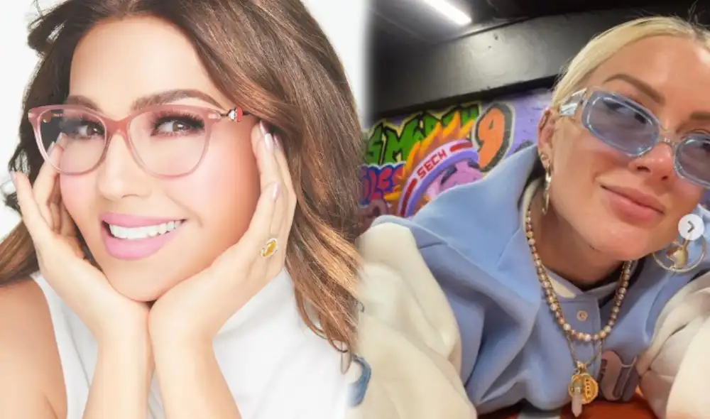 Leslie Shaw afirma que le tiene mucho respeto a Thalía. Foto: composición LR/captura de Instagram/Thalía/Leslie Shaw