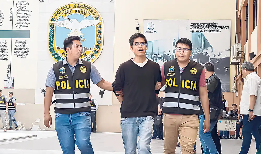 Arrestado. Álex Gómez Falcón sería “mando político” senderista, según la fiscal Garibay. Foto: difusión Arrestado. Álex Gómez Falcón sería “mando político” senderista, según la fiscal Garibay. Foto: difusión