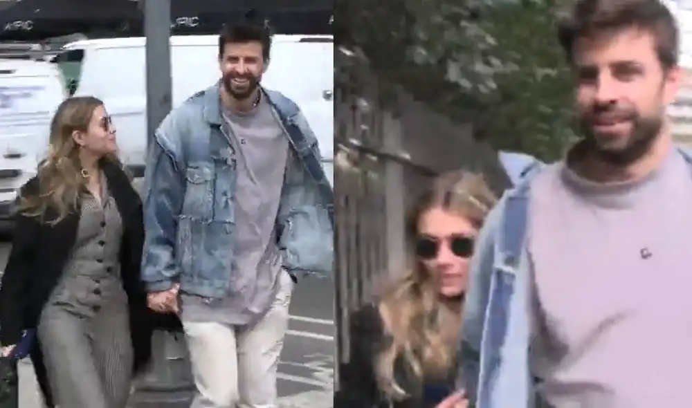 Gerard Piqué y Clara Chía huyeron del la prensa. Foto: Twitter Gerard Piqué y Clara Chía huyeron del la prensa. Foto: Twitter