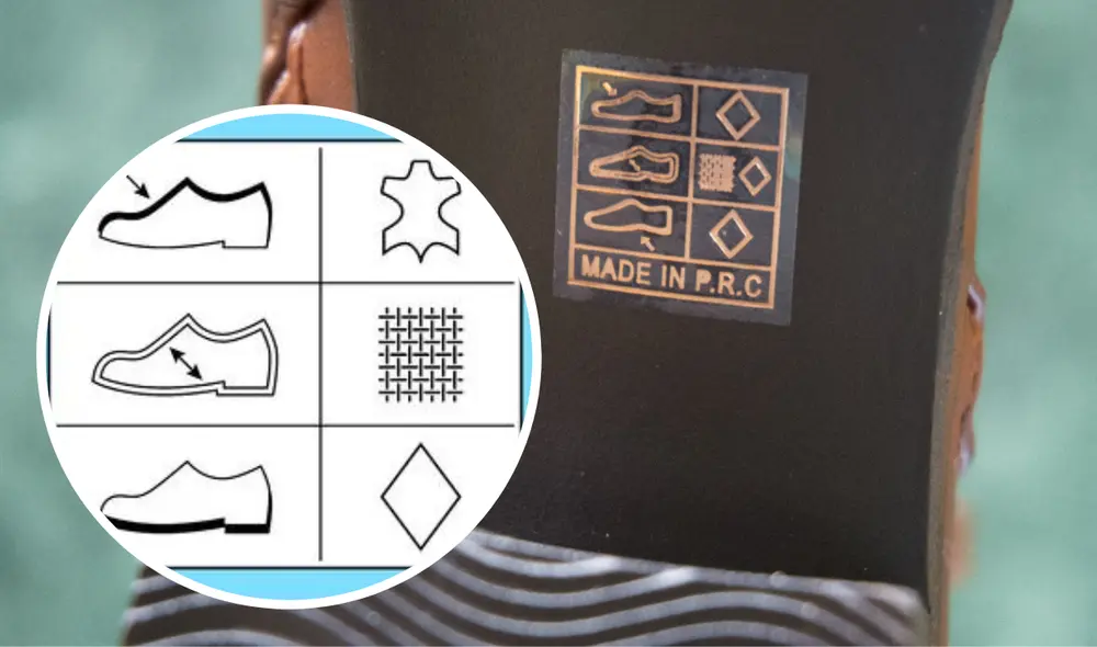 Conoce qué significan los símbolos que están las etiquetas de los zapatos y para qué sirven. Foto: composición LR/Calzados Palacios/Difusión