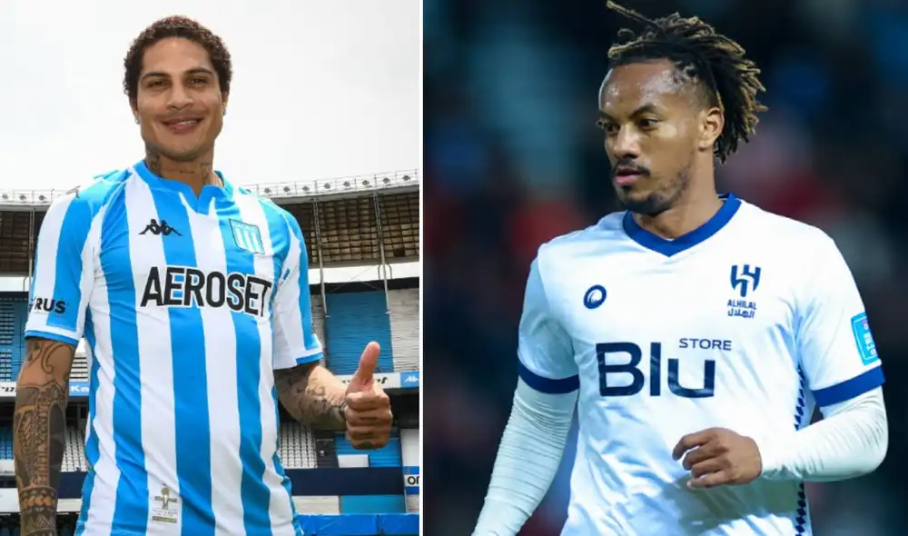 Paolo Guerrero y André Carrillo son compañeros en la selección peruana. Foto: composición/Racing/Al-Hilal