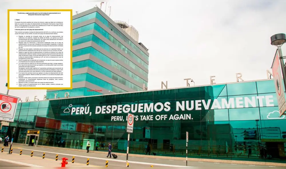 Nuevas reglas para estacionar en el aeropuerto Jorge Chávez. Foto: composición LR/Andina Nuevas reglas para estacionar en el aeropuerto Jorge Chávez. Foto: composición LR/Andina