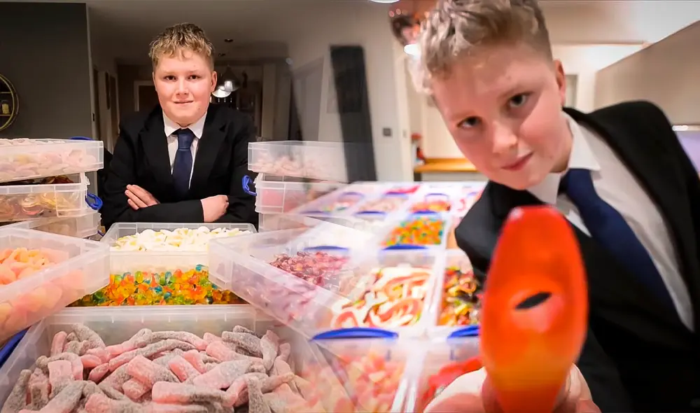 Conoce la historia del niño que se volvió exitoso gracias a los dulces. Foto: composición LR/captura de Youtube/SWNS