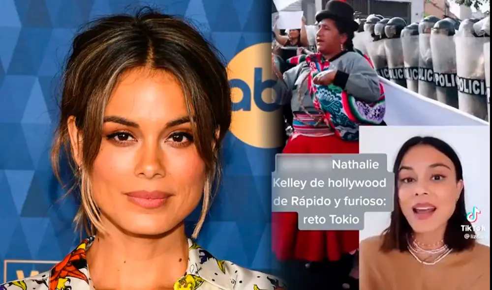 Nathalie Kelley habló nuevamente sobre crisis en Perú. Foto: composición LR/ difusión/ TikTok.