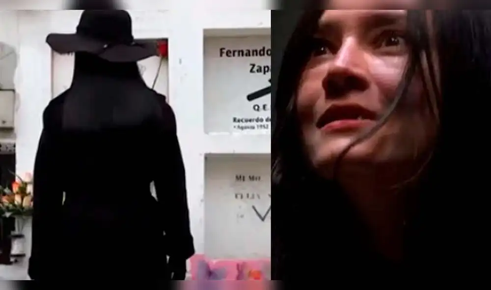 El misterio detrás de la 'Mujer de Negro' llegó a su fin. Foto: América TV El misterio detrás de la 'Mujer de Negro' llegó a su fin. Foto: América TV