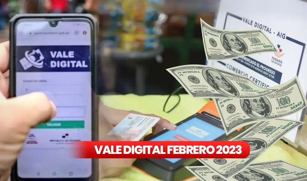 El vale digital se entrega en febrero 2023 a la población panameña. Foto: Mi Diario/ KW Continente/ Composición LR