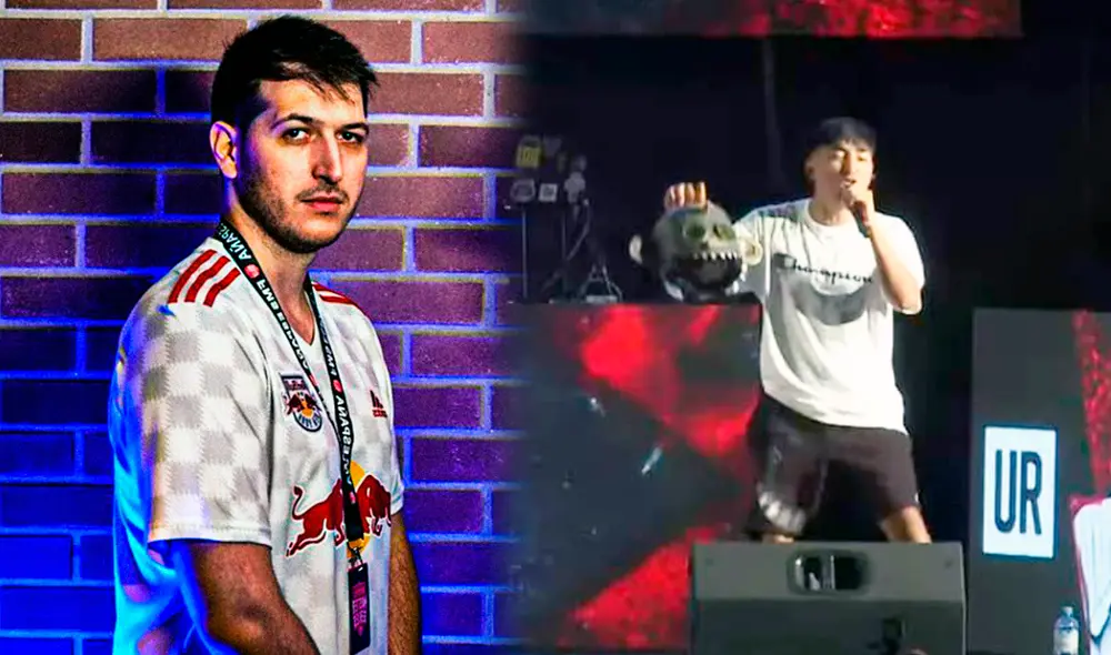 El freestyler español se refirió a la derrota de Nekroos en la liga. Foto: Urban Roosters/captura Youtube/composición LR