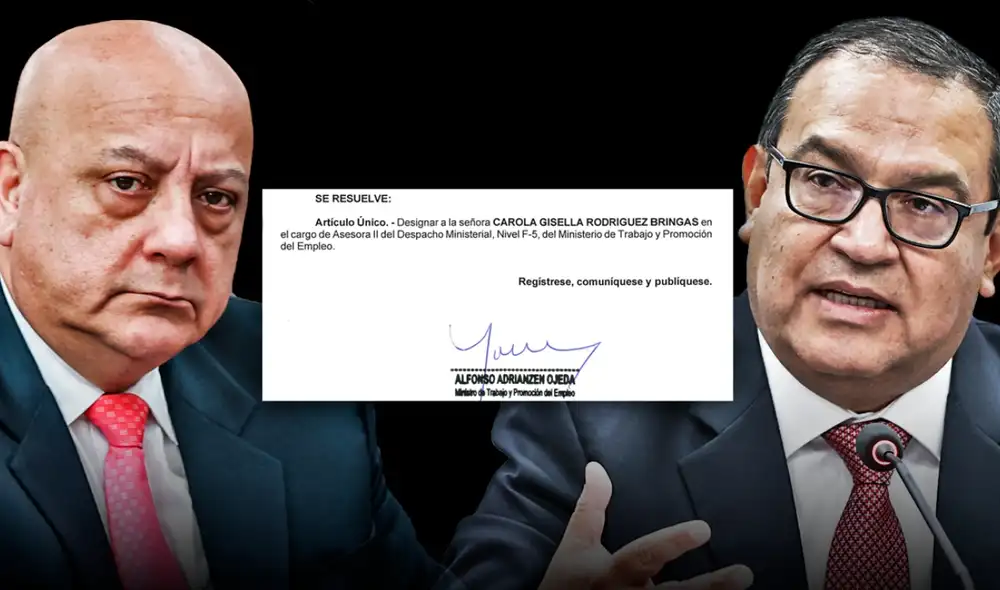 Adrianzén fue asesor y secretario de Otárola en el Ministerio de Defensa y en la PCM, respectivamente. Foto: composición de Fabrizio Oviedo/La República