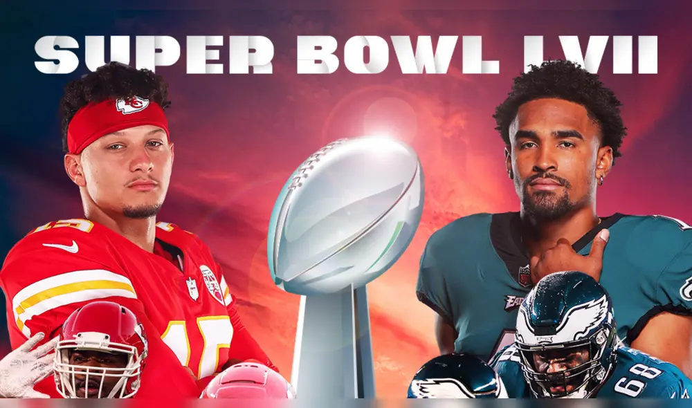 Philadelphia Eagles vs. Kansas City Chiefs se enfrentan en el Super Bowl 2023. Crédito: NFL
