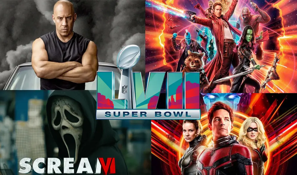 Estrenos de series y anuncios en el Super Bowl 2023. Foto: Composición LR Estrenos de series y anuncios en el Super Bowl 2023. Foto: Composición LR