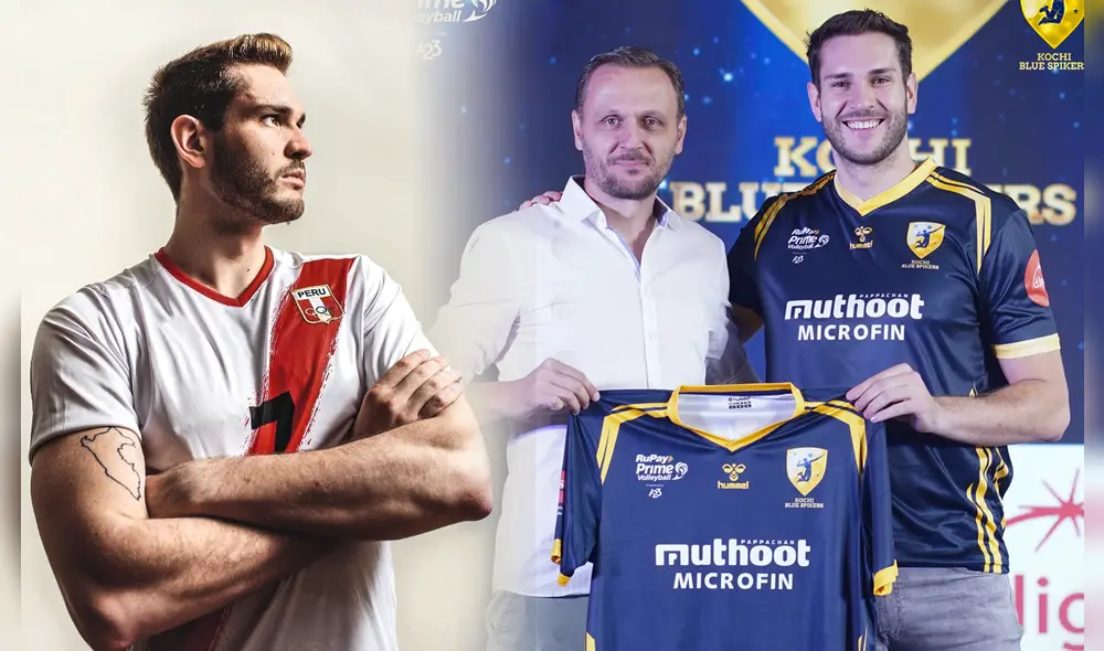 Eduardo Romay es el capitán de la selección peruana de vóley. Foto: composición LR/Instagram/Eduardo Romay/Kochi Blue Spikers Eduardo Romay es el capitán de la selección peruana de vóley. Foto: composición LR/Instagram/Eduardo Romay/Kochi Blue Spikers